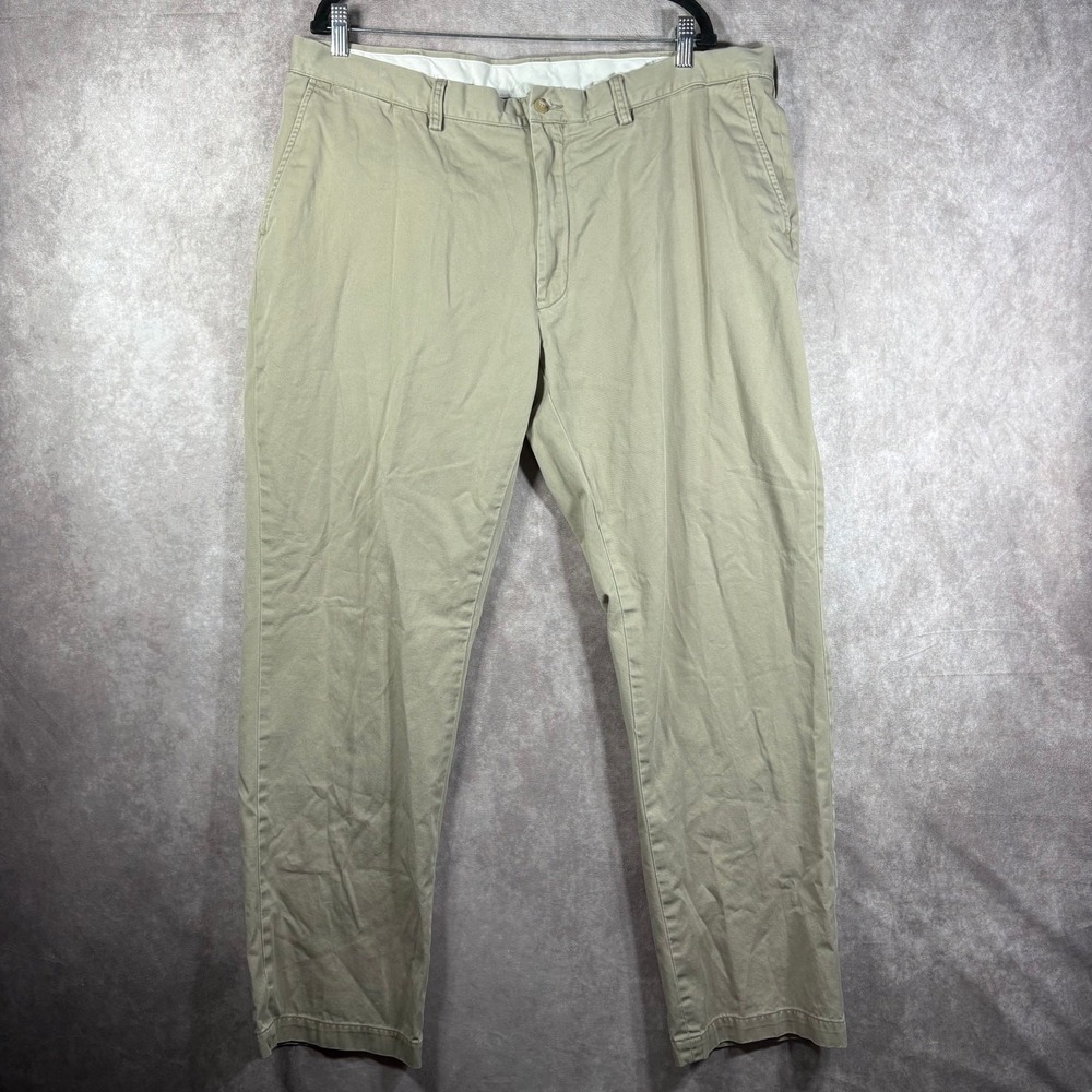 Polo Ralph Lauren Pants‎ Mens Size 40X32 Tan Chino Relaxed Fit Tapered Preppy